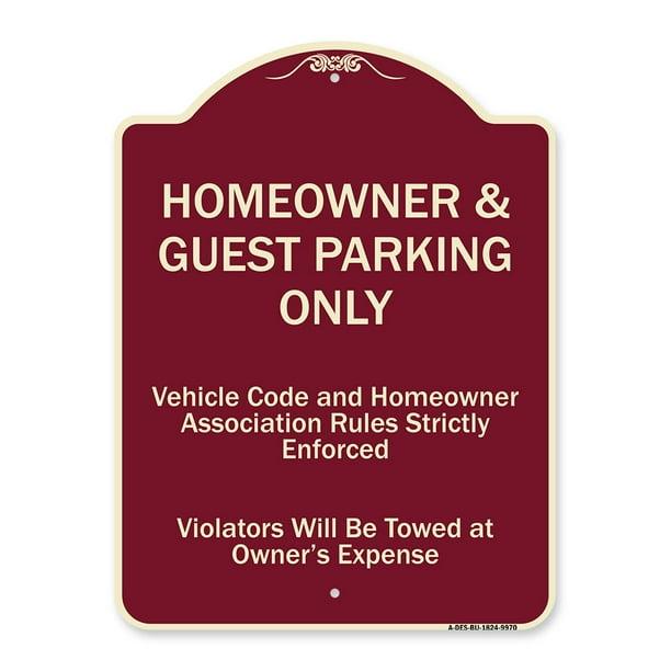 SignMission Designer Series Sign Made in The USA Guest Parking Only Green 18 X 18 Heavy-Gauge Aluminum Architectural Sign Protect Your Business & Municipality 